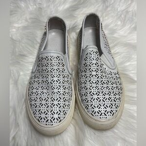 Tory Burch Perforated leather slip ons White Size 6M
